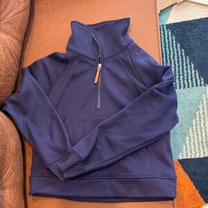Women's Navy Blue Quarter-Zip Sweatshirt